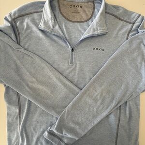 Orvis Sky Blue Quarter-Zip Pullover